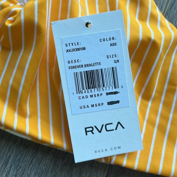 NWT RVCA Reversible Bikini Top - Picture 4 of 4